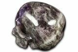 Realistic Chevron Amethyst Skull #382146-3